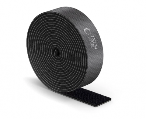 Kabelių surišimo juosta Velcro 3m juoda Tech-Protect